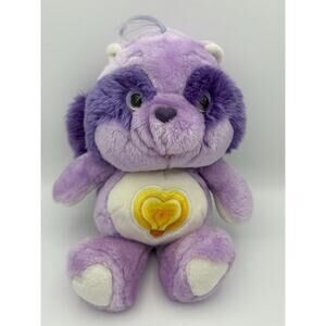 Vintage Care Bear Cousin 1984 Bright Heart Raccoon Plush 13"